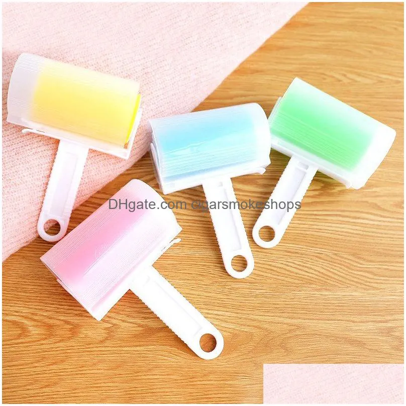 universal washable clothes hair sticky roller reusable portable home clean pet hair remover sticky roller carpet bed sofa dust