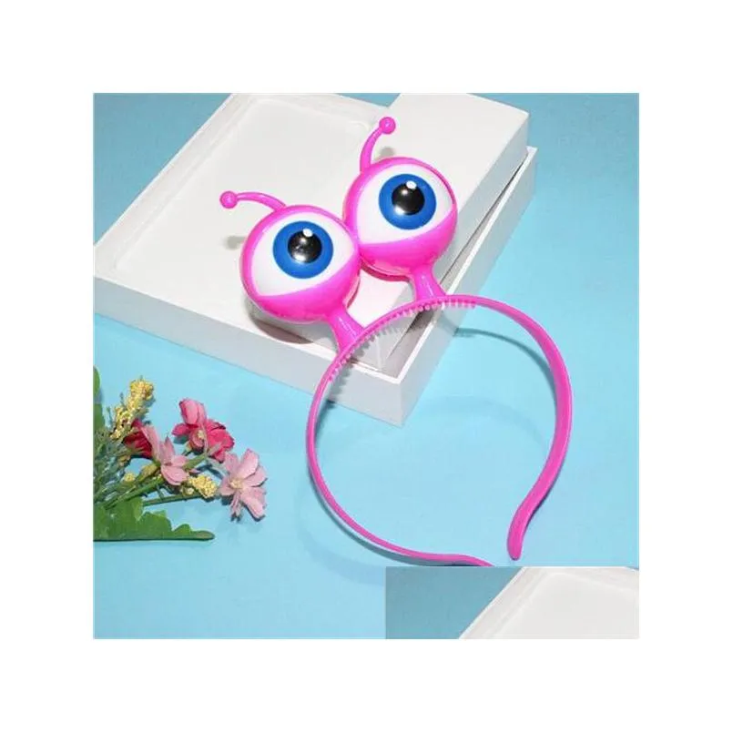 eyeball led hair hoop flashing glow headband crown heart light up hairbands hair accessories party christmas