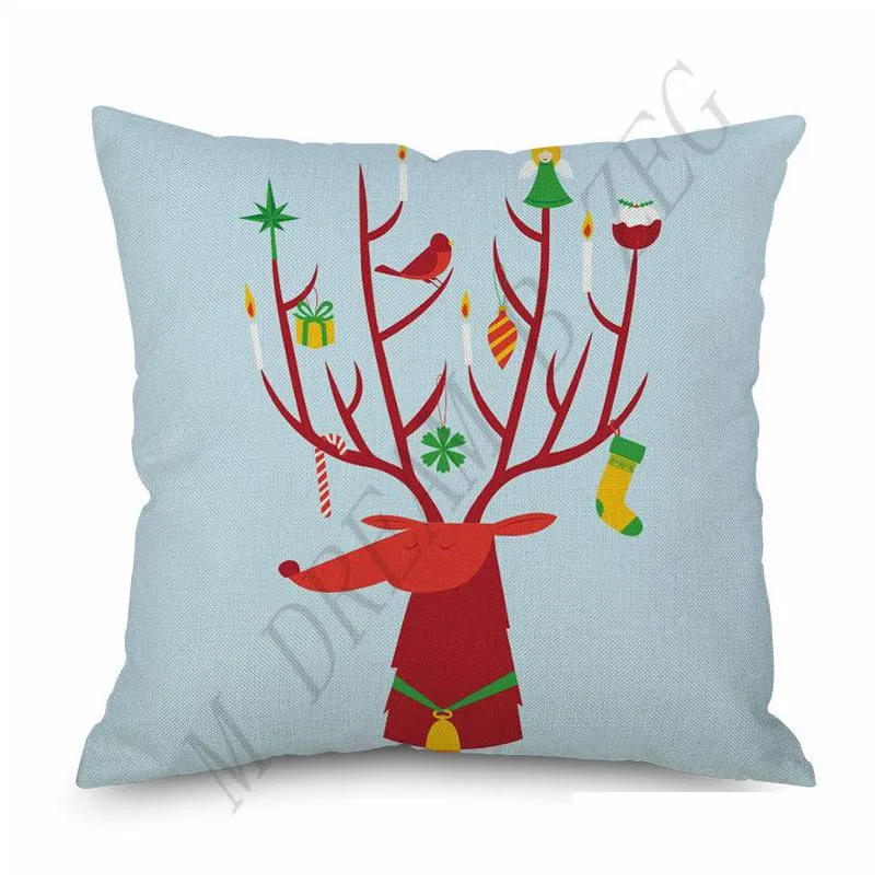 designs pillow case santa claus christmas tree snowman pillow case colorful pillow cover home sofa car decor pillowcase gge2133