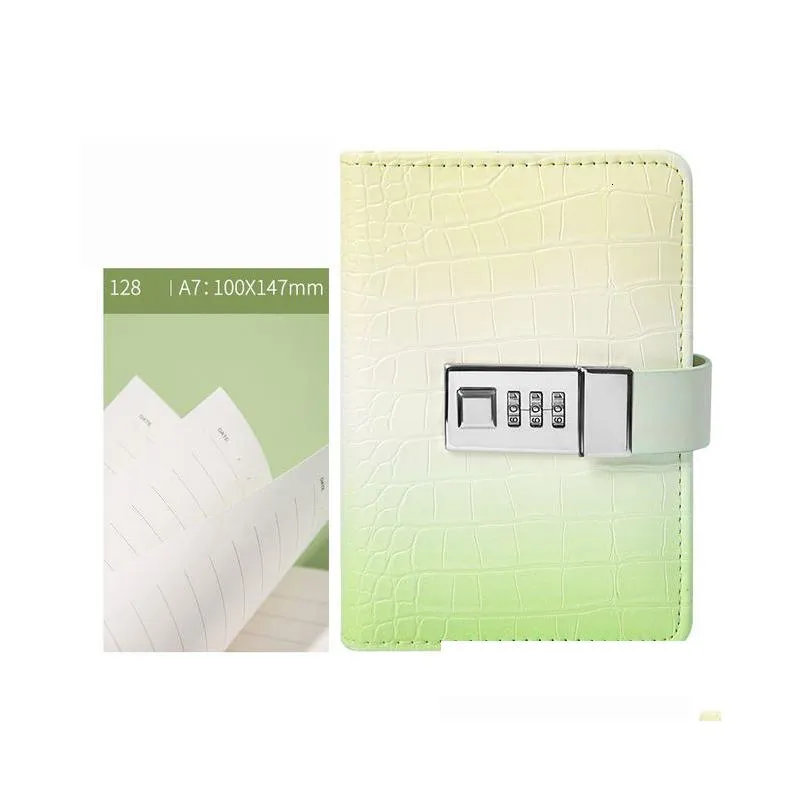 wholesale notepads small notebook with lock a7 mini diary notepad journal password spiral agenda planner stationery sketchbook organizer note book