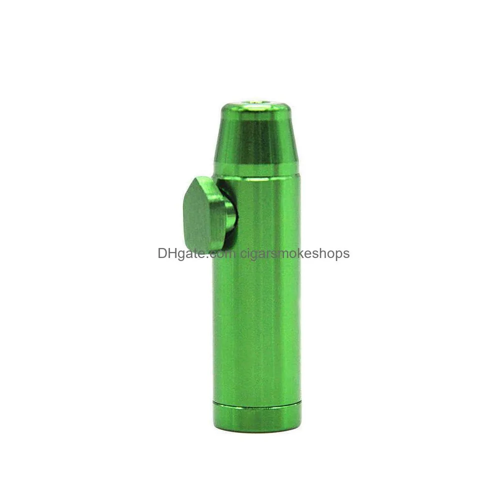 wholesale metal snuff dispenser bullet rocket snorer snuff snorer sniffer portable aluminum alloy 1pc 19mmx53mm
