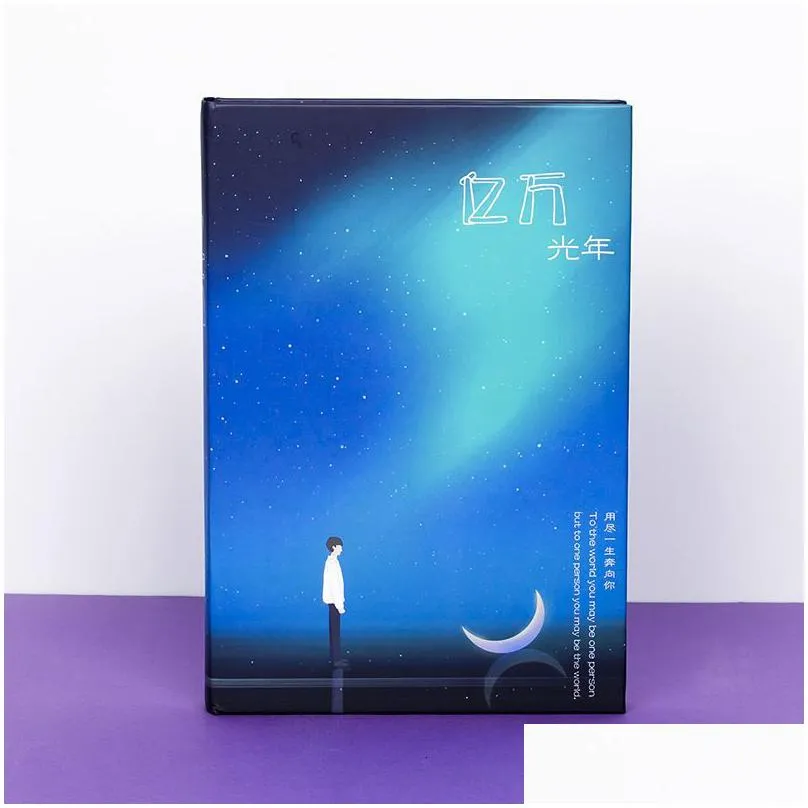 wholesale notepads creative universe starry sky planet 112 sheets notebook illustration book color page student manual ledger notepad diary book