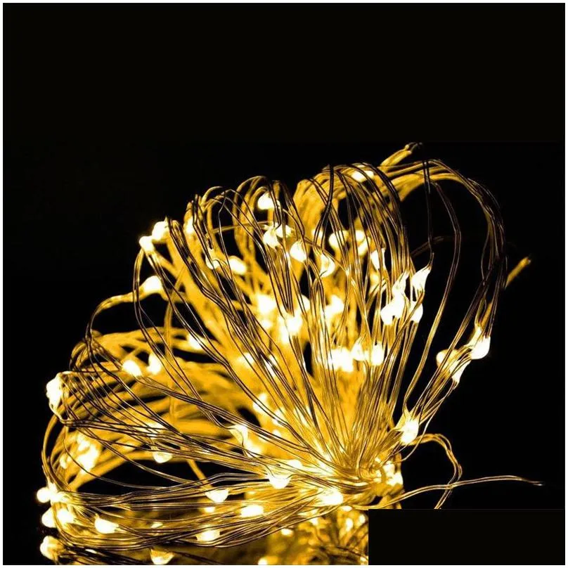 christmas wedding party decoration usb battery powered garland 10m led fairy string lights home new year solar energy lights decor