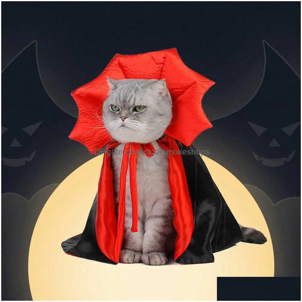 cat vampire cloak halloween pet costumes cosplay kitten puppy dress kawaii pet clothes cat accessoties for small dog cat gift