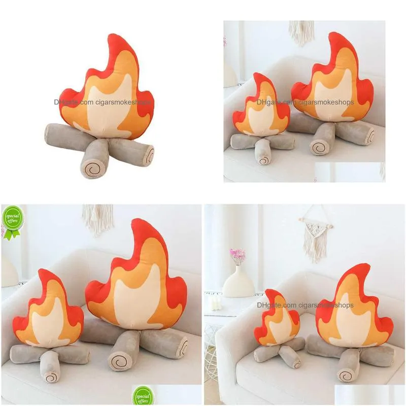 new flame pillow campfire pillow plush toy cartoon cute flame plush doll cushion children