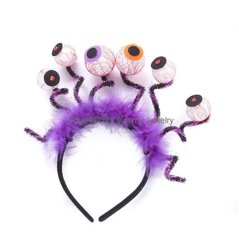 headbands halloween horror eyeball hair hoop for lady and girls headband diy party decorations props 220826