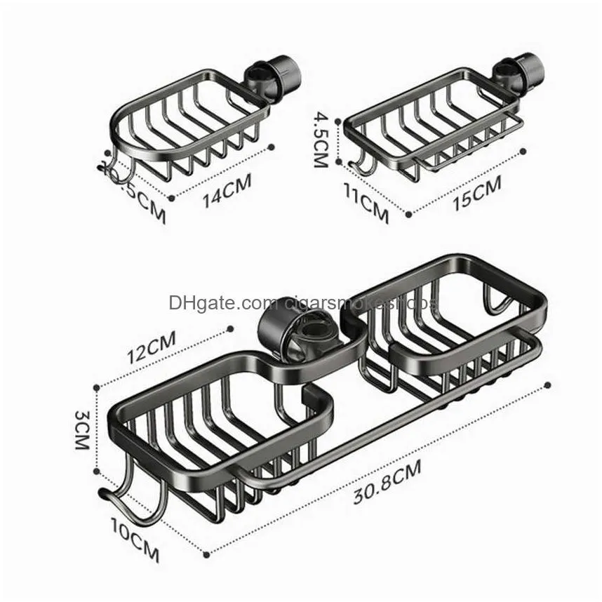 kitchen sink drain rack sponge storage faucet holder space aluminum soap drainer shelf basket organizer bathroom accessories