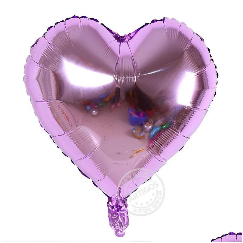 hota sale love heart shape 18 inch foil balloon birthday wedding new year graduation party decoration air balloons dh0358