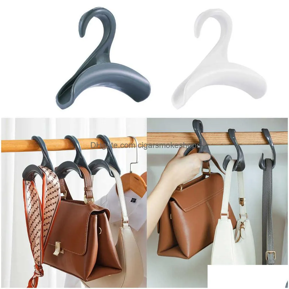 new wardrobe bag tie hanger hook multfunction closet clothes handbag organizer rack rod hanging storage rack hat scarves shelf stand