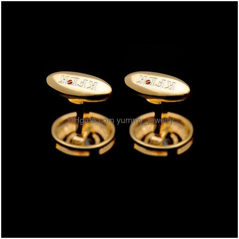 cuff links kflk jewelry fashion shirt cufflinks for mens brand cuff button goldcolor cuff link high quality black abotoadura guests