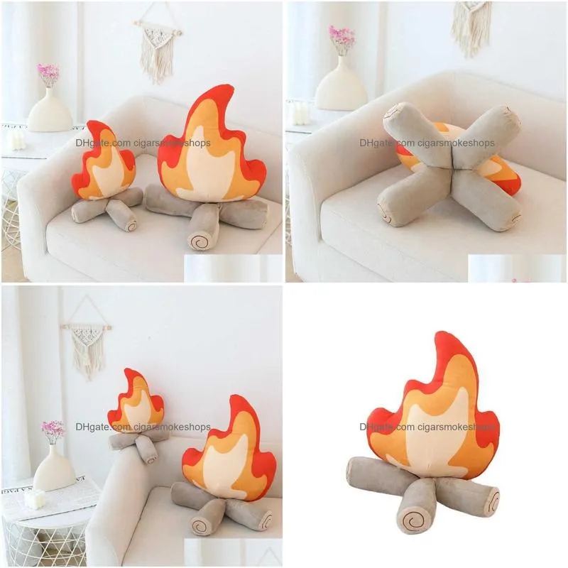 new flame pillow campfire pillow plush toy cartoon cute flame plush doll cushion children