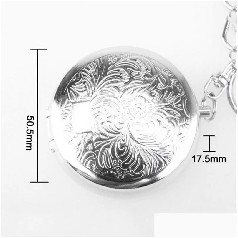 5*1.7cm fashion pocket stainless steel portable round cigarette ashtray with keychain christmas gift party gift eec2868