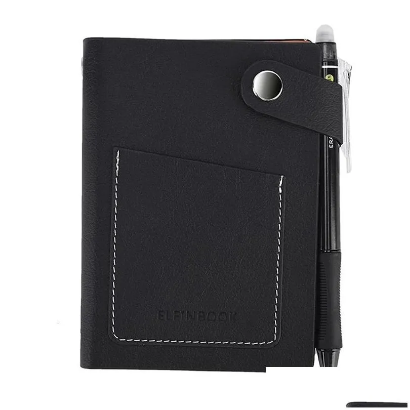 wholesale notepads mini smart reusable erasable leather notebook pocket blank hand drawing planner daily journal note book business notepad