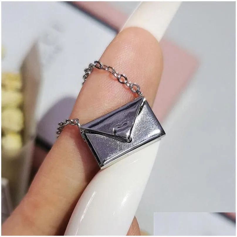 2022 Choucong Brand envelope Pendant Simple Fashion Jewelry 925 Sterling Silver Sweet Cute Women Wedding Promise Party Clavicle Necklace For Lover