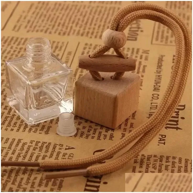 stock car hanging glass bottle  oils diffusers empty perfume aromatherapy refillable diffuser air fresher fragrance pendant ornament fy5288
