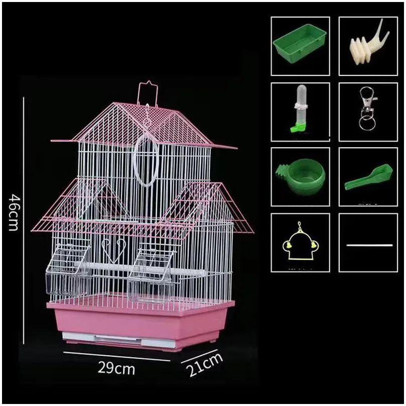 s parrot parakeet metal birdhouse heightening breeding cage bird nest supplies factory sold 230516