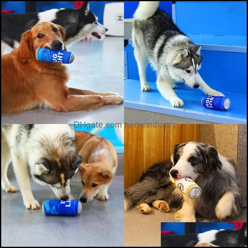 Funny Cute Squeaky Dog Toys Birthday Gifts for Large Medium Dogs Alcohol White Claw Dog Toy Safe and Non-Toxic Materials Beer 5 Color Wholesale