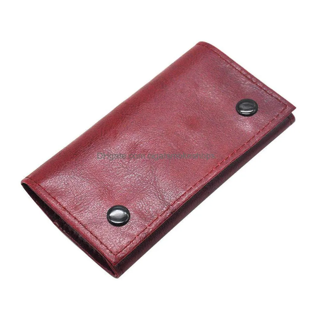 new tobacco pouch case bag pu leather pipe cigarette holder smoking paper holder case wallet bag portable tobacco storage bag