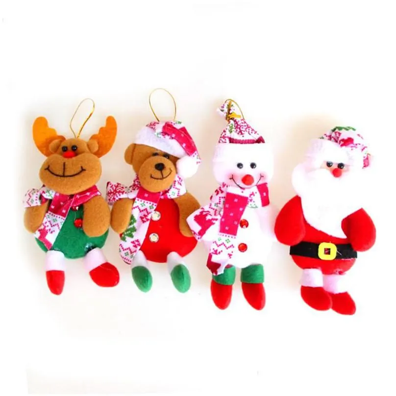 cute christmas decorations santa claus snowman elk bear arbol de navidad chrismas tree hanging ornament gift christmas decoration