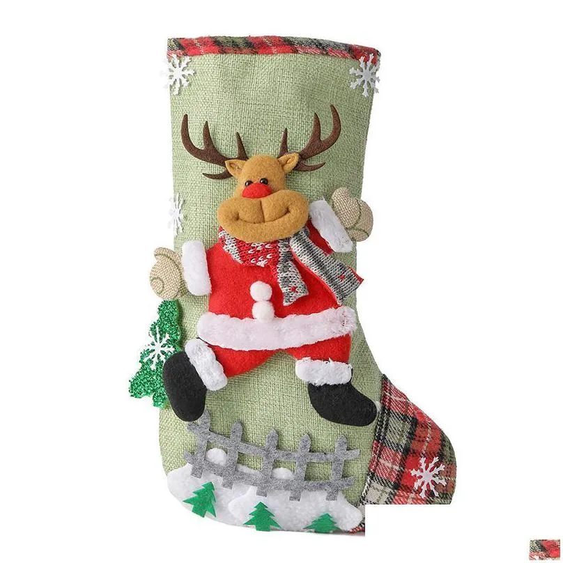large size xmas stockings gift decoration bags santa tree ornament socks wedding party christmas xmas supplies rre15257