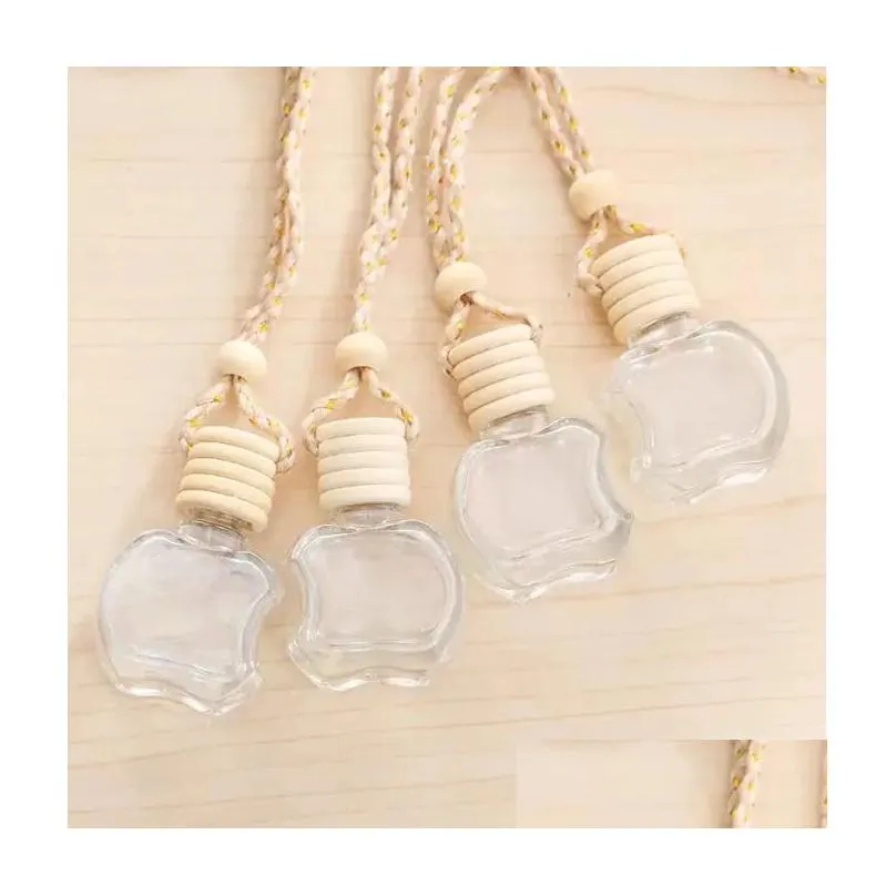 stock car hanging glass bottle  oils diffusers empty perfume aromatherapy refillable diffuser air fresher fragrance pendant ornament fy5288