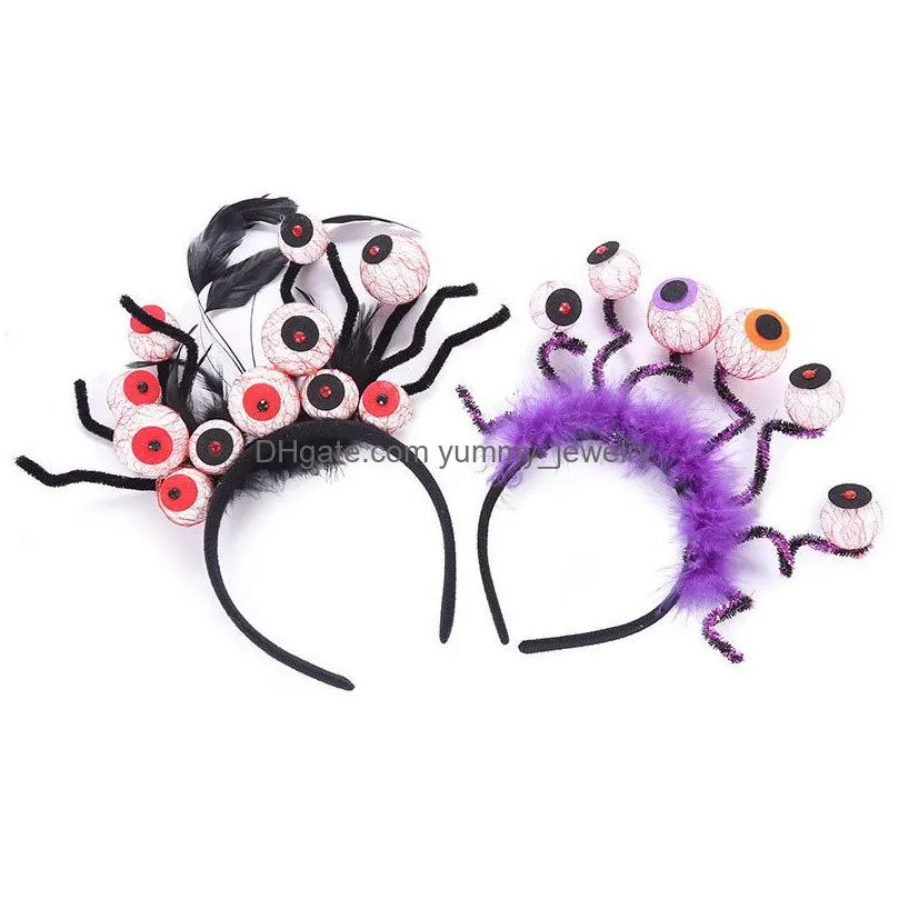 headbands halloween horror eyeball hair hoop for lady and girls headband diy party decorations props 220826