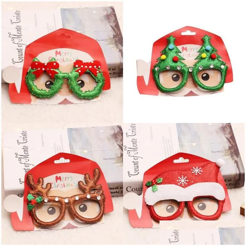 red snowflake elk eyeglass frame christmas glasses kid adult party dress up toys holiday decoration rre15271