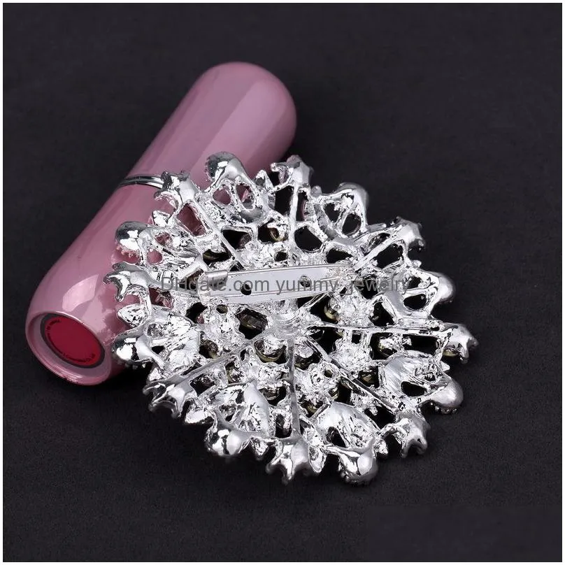 weimanjingdian brand lots of 6 shiny clear crystal diy wedding bouquets decor brooches set broaches kit 220810