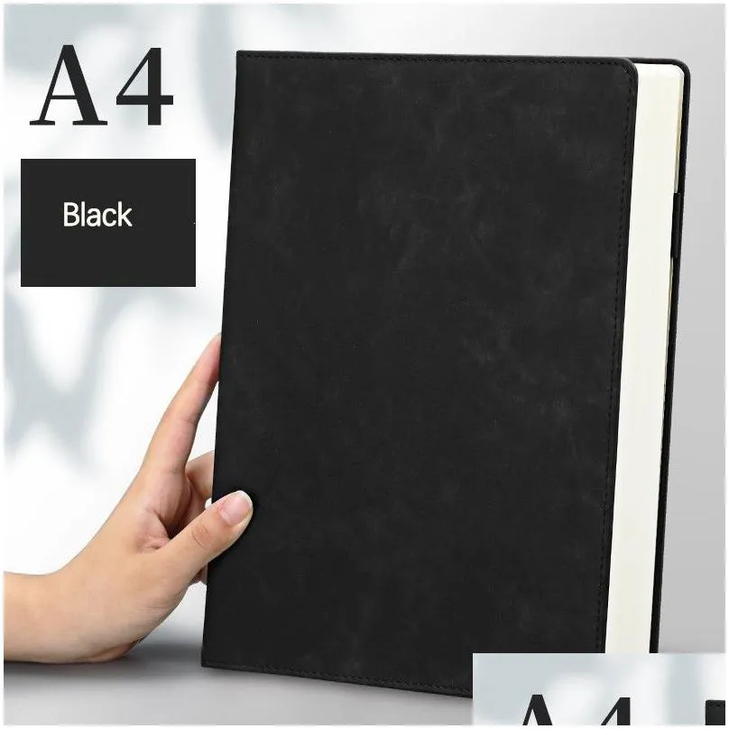 wholesale notepads a4 large notebook ultra-thick simple special notepad office stationery meeting book line sketchbook students cute planner diary