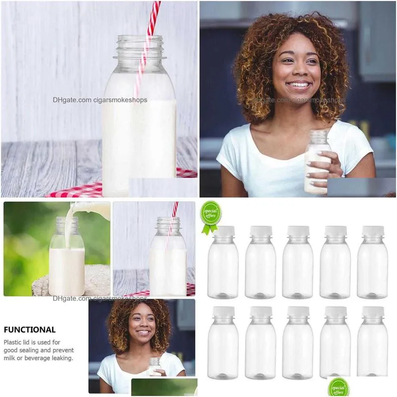 15 pcs transparent juices bottle plastic bottle milk storage bottle beverage bottle milk bottles beverage bottled separately