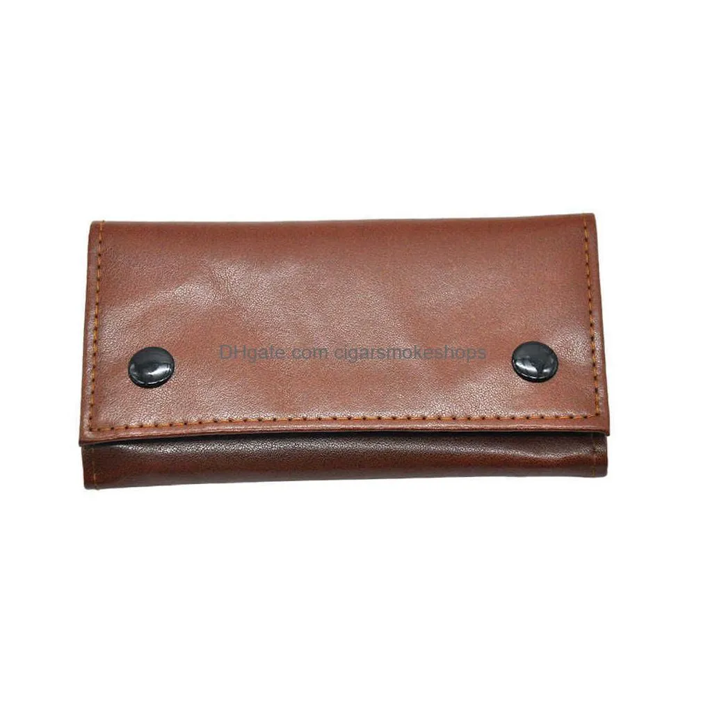 new tobacco pouch case bag pu leather pipe cigarette holder smoking paper holder case wallet bag portable tobacco storage bag