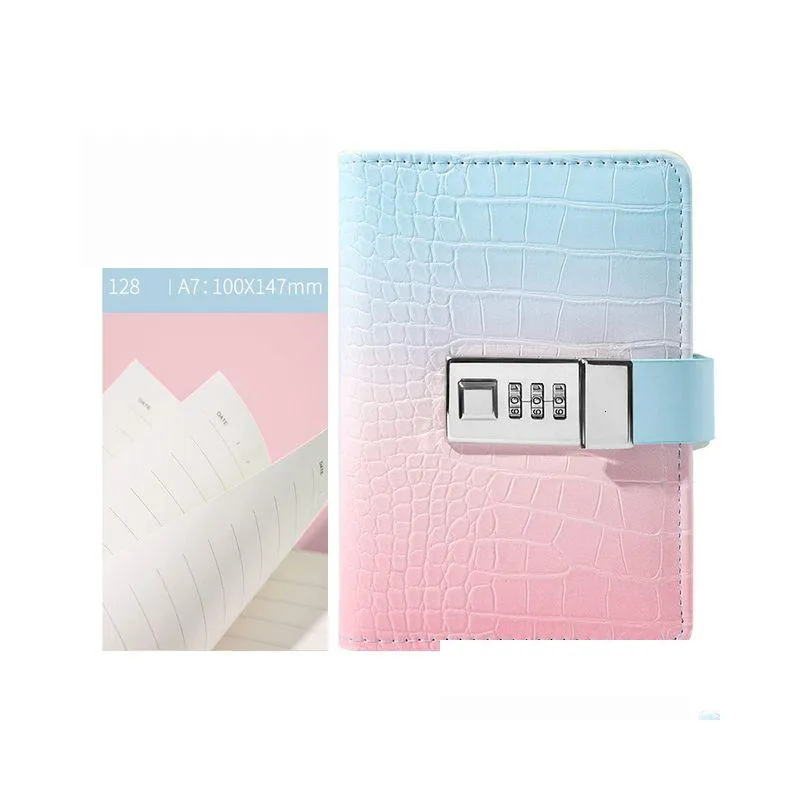 wholesale notepads small notebook with lock a7 mini diary notepad journal password spiral agenda planner stationery sketchbook organizer note book