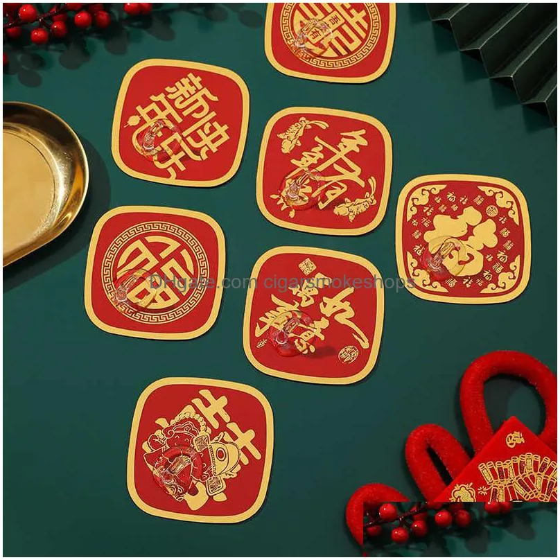 new 10pcs new chinese style festive and lucky blessing new year without punching hook originality beautiful multipurpose hook