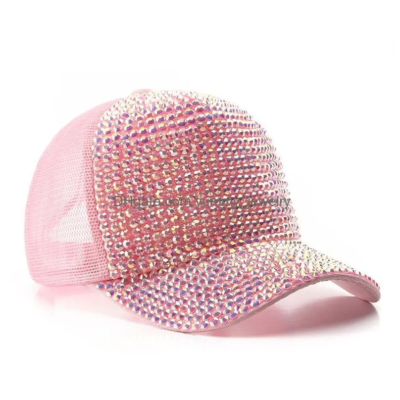 fashion baseball cap for women adjustable hat diamond hip hop gorras sunhat visors ladies caps kpop hat 220819