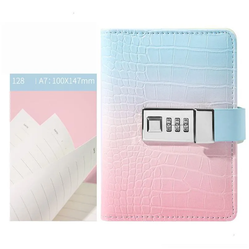 wholesale notepads small notebook with lock a7 mini diary notepad journal password spiral agenda planner stationery sketchbook organizer note book