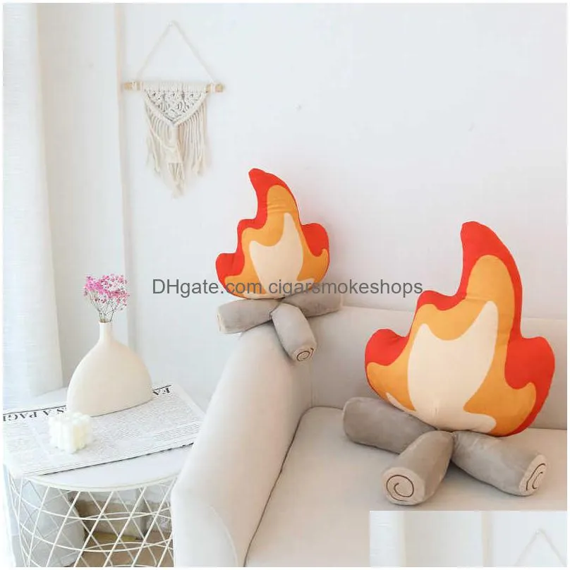 new flame pillow campfire pillow plush toy cartoon cute flame plush doll cushion children