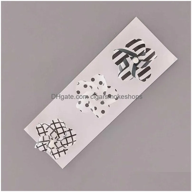 3pcs creative japanese cherry blossom windmill 3d refrigerator magnets wind blowing rotatable decorative stickers