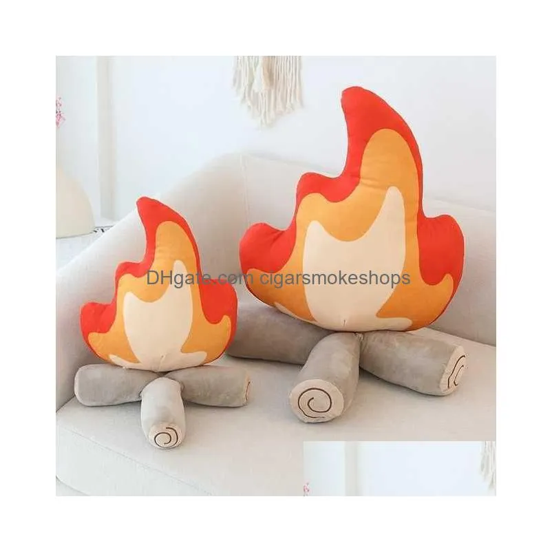 new flame pillow campfire pillow plush toy cartoon cute flame plush doll cushion children