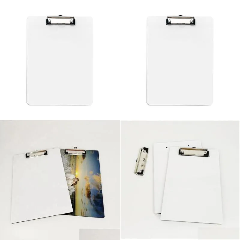 sublimation a4 clipboard recycled document holder white blank profile clip letter file paper sheet office supplies rra73