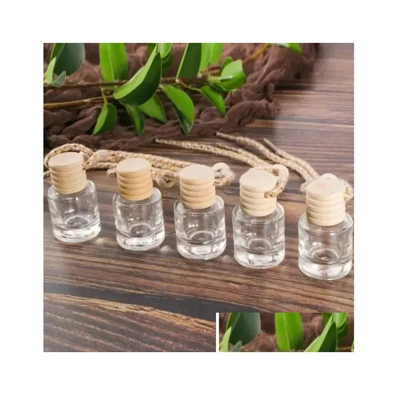 stock car hanging glass bottle  oils diffusers empty perfume aromatherapy refillable diffuser air fresher fragrance pendant ornament fy5288