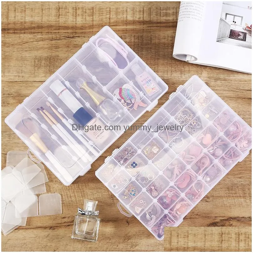 jewelry boxes pp transparent 36 grid jjewelry plastic box auto parts organizer box rectangular electronic components storage box ring box