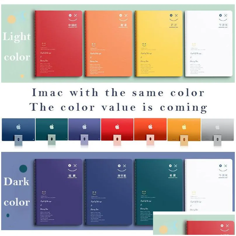 wholesale notepads 4pcs student car line a4 a5 b5 notebook ins wind small  large notepad literary retro style thick notebook