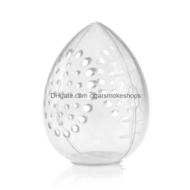 1/2pcs makeup egg storage box dust-proof makeup organizer cosmetic sponge storage box transparent egg-shaped storage case box