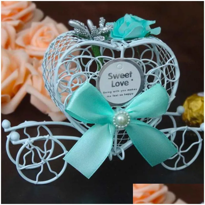 creative coach carriage car shape wedding party favours candy chocolate christmas sweet sugar favor box decorations gift boxes