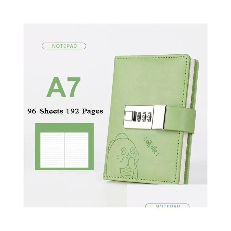 wholesale notepads small notepad a7 notebook journal with lock line diary agenda planner stationery organizer office school sketchbook note book