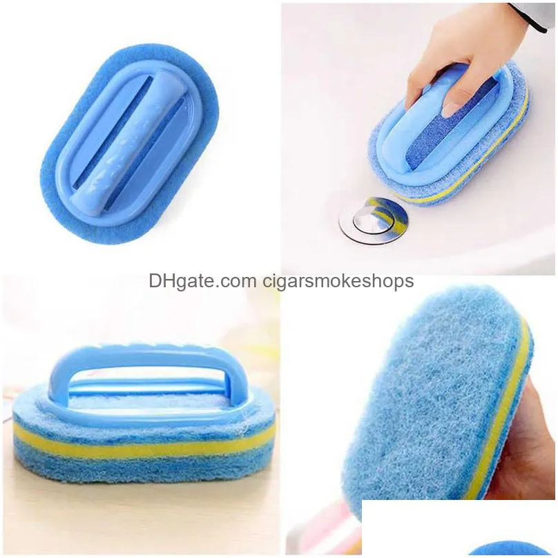 kitchen cleaning bathroom toilet kitchen glass wall cleaning bath brush handle sponge bath bottombathtub ceramic cleaning tools