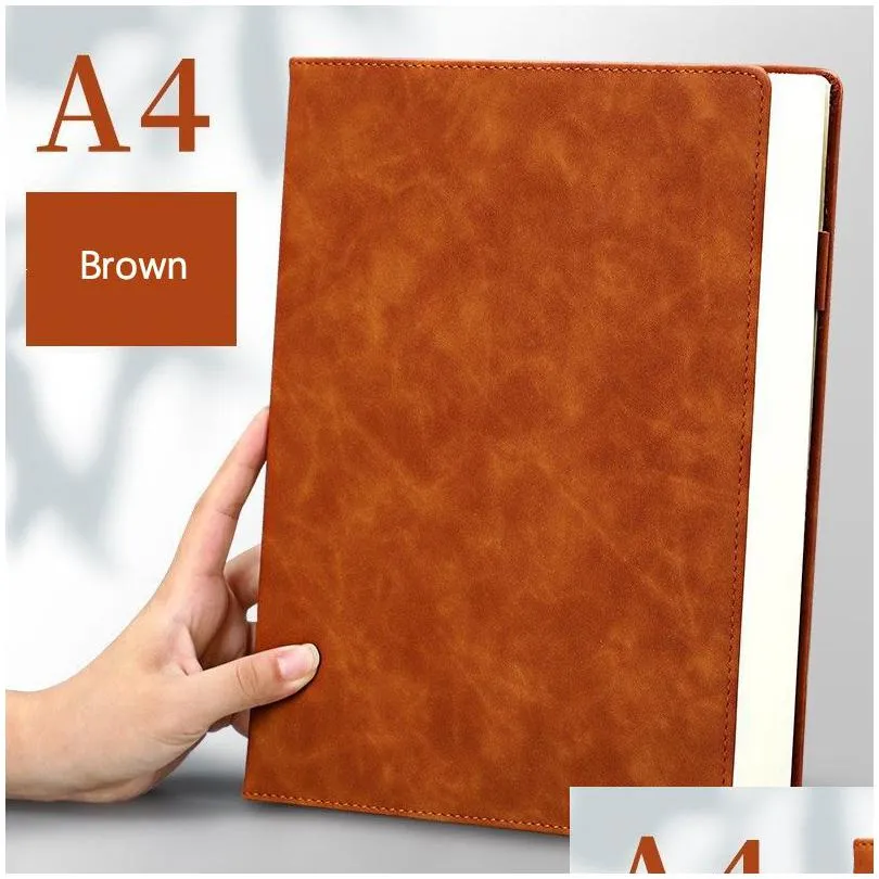 wholesale notepads a4 large notebook ultra-thick simple special notepad office stationery meeting book line sketchbook students cute planner diary