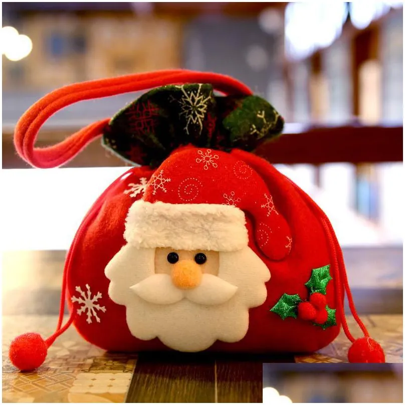 new cute christmas gift candy tote bags decorations party favor rrc10