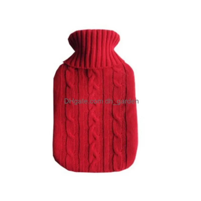 2000ml hot water bag knit cover party favor winter warm water injection bottom handbags christmas gift