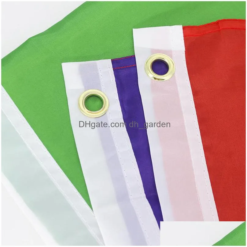 90*150cm rainbow flag double line crimping same sex flags square banner household garden products